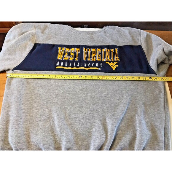 West Virginia Mountaineers Sweatshirt XXL WVU Colosseum Gray Crew Retro Y2K 90s - Picture 7 of 11